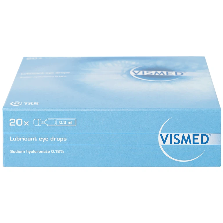 Dung dịch nhỏ mắt Vismed TRB Chemedica dùng cho khô mắt hoặc tổn thương bề mặt nhãn cầu (20 ống x 0.3 ml)