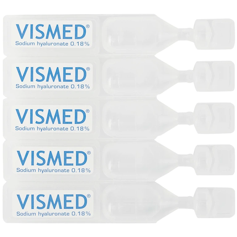 Dung dịch nhỏ mắt Vismed TRB Chemedica dùng cho khô mắt hoặc tổn thương bề mặt nhãn cầu (20 ống x 0.3 ml)