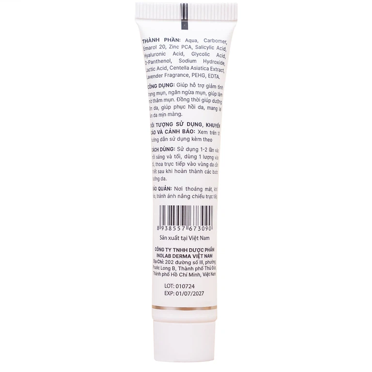 Gel Actidem Derma giúp ngăn ngừa mụn, làm mờ vết thâm (18g)