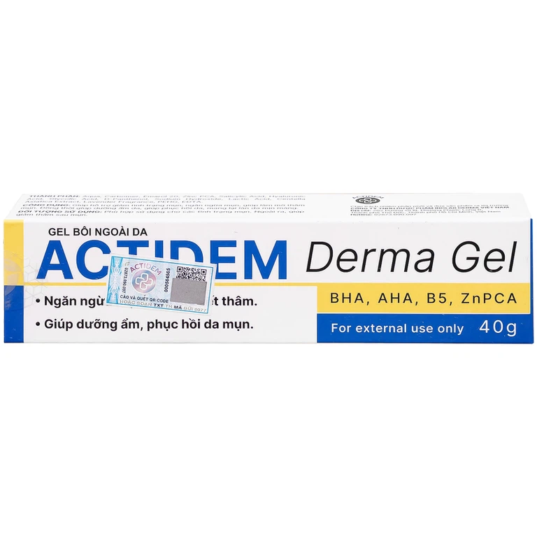 Gel Actidem Derma giúp ngăn ngừa mụn, làm mờ vết thâm (40g)