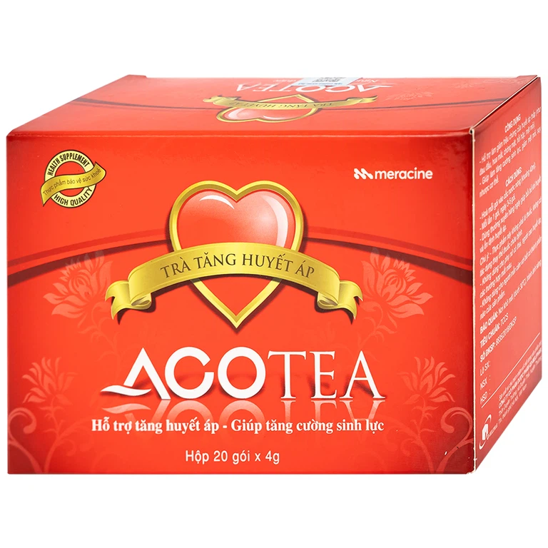 Trà tăng huyết áp Acotea 4g Meracine hỗ trợ điều trị huyết áp thấp, tăng cường sinh lực (20 gói)