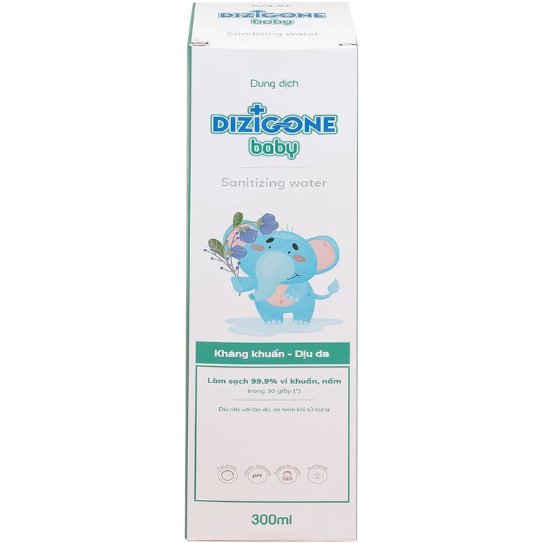 Dung dịch Dizigone Baby Sanitizing Water Terrapharm giúp làm sạch, kháng khuẩn, làm dịu da (300ml)