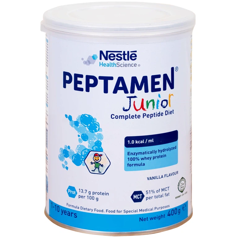 Sữa Peptamen Junior Nestlé bổ sung dinh dưỡng chuyên biệt cho bệnh nhi suy yếu trên 1 tuổi (400g)
