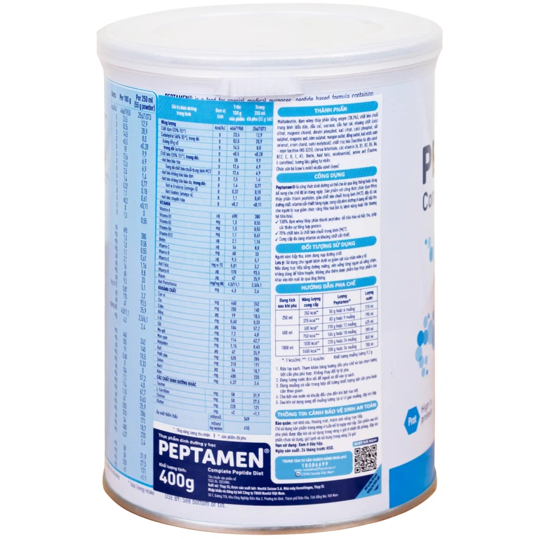 Sữa Peptamen Nestlé cải thiện việc hấp thu đạm, không gây tiêu chảy (400g)