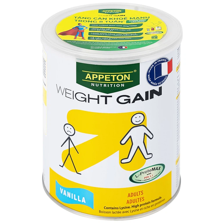 Sữa tăng cân Appeton Weight Gain hương Vani giúp tăng cân hiệu quả và khỏe mạnh (450g)