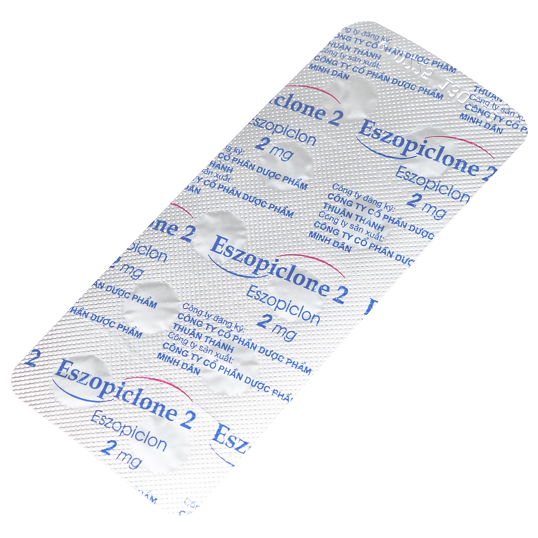 Thuốc Eszopiclone 2mg Minh Dân điều trị chứng mất ngủ (3 vỉ x 10 viên)