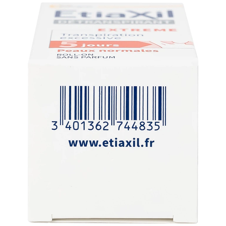 Lăn khử mùi EtiaXil Detranspirant Aisselles Peaux Normales đặc trị khử mùi hôi cho vùng da dưới cánh tay (15ml)