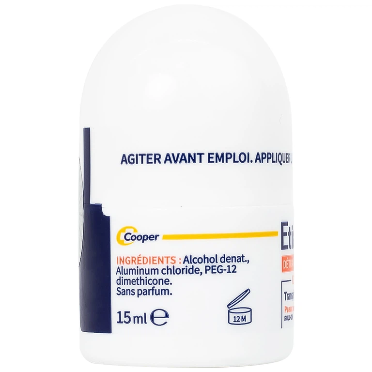 Lăn khử mùi EtiaXil Detranspirant Aisselles Peaux Normales đặc trị khử mùi hôi cho vùng da dưới cánh tay (15ml)