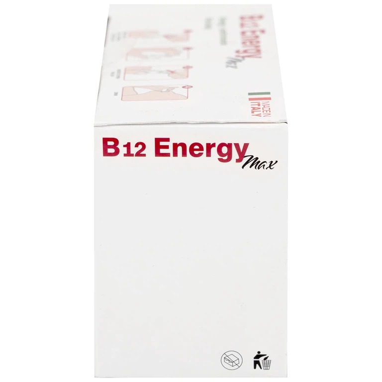 Dung dịch uống B12 Energy Max Italy bổ sung acid amin và vitamin B12 cho cơ thể (10 lọ x 10ml)