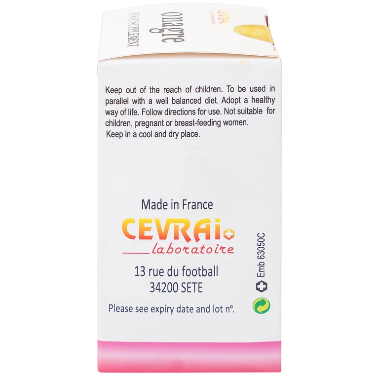 Viên uống Onagre Cevrai hỗ trợ làm giảm triệu chứng tiền kinh nguyệt, tiền mãn kinh và mãn kinh (60 viên)