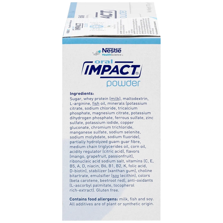 Sữa Oral Impact Powder bổ sung dinh dưỡng, tăng cường miễn dịch trước và sau phẫu thuật (5 gói x 74g)