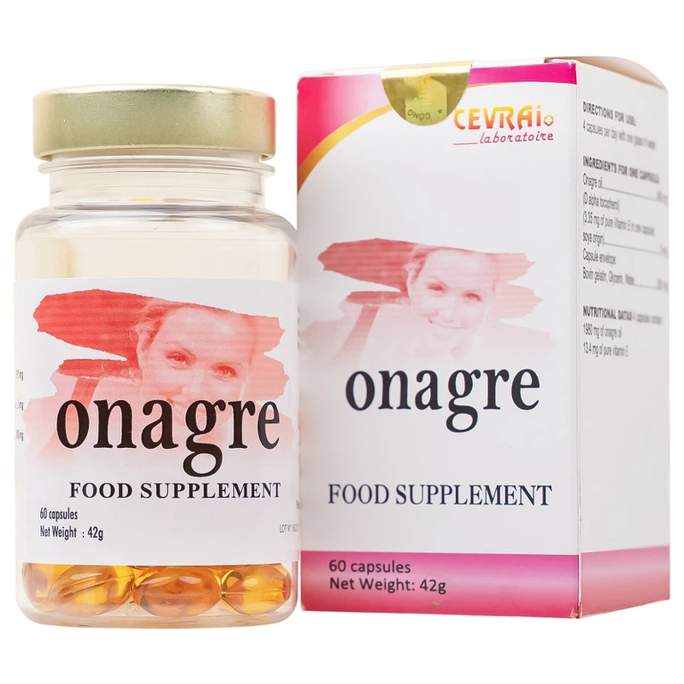 Viên uống Onagre Cevrai hỗ trợ làm giảm triệu chứng tiền kinh nguyệt, tiền mãn kinh và mãn kinh (60 viên)