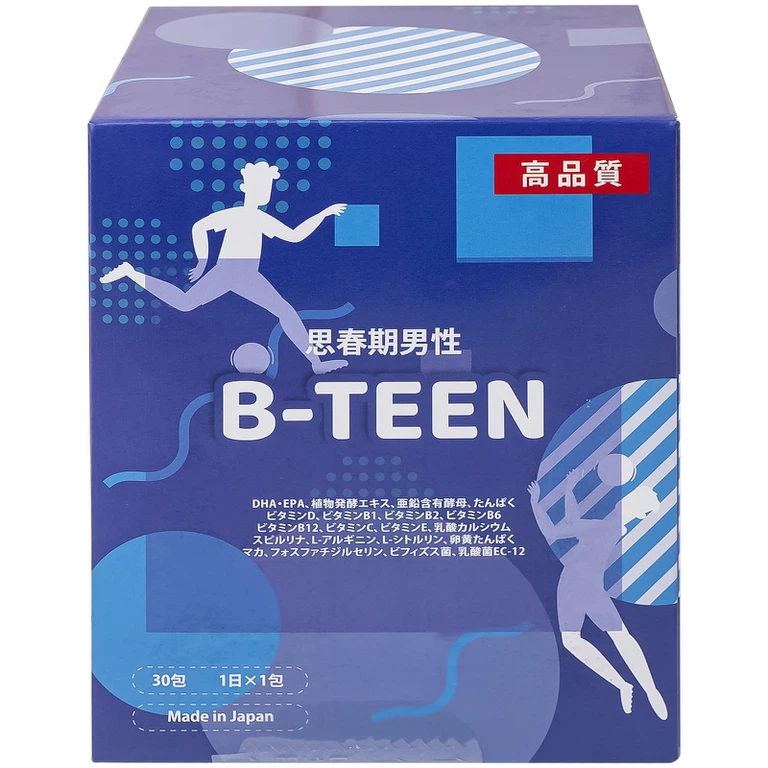 Thực phẩm bảo vệ sức khỏe B-TEEN Kenko hỗ trợ phát triển cho bé trai giai đoạn dậy thì (30 gói x 15g)