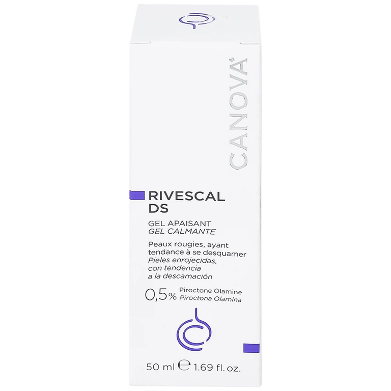 Gel Canova Rivescal DS Soothing gel Siflarma làm dịu da, ngăn ngừa tiết bã nhờn, giảm ngứa da (50ml)