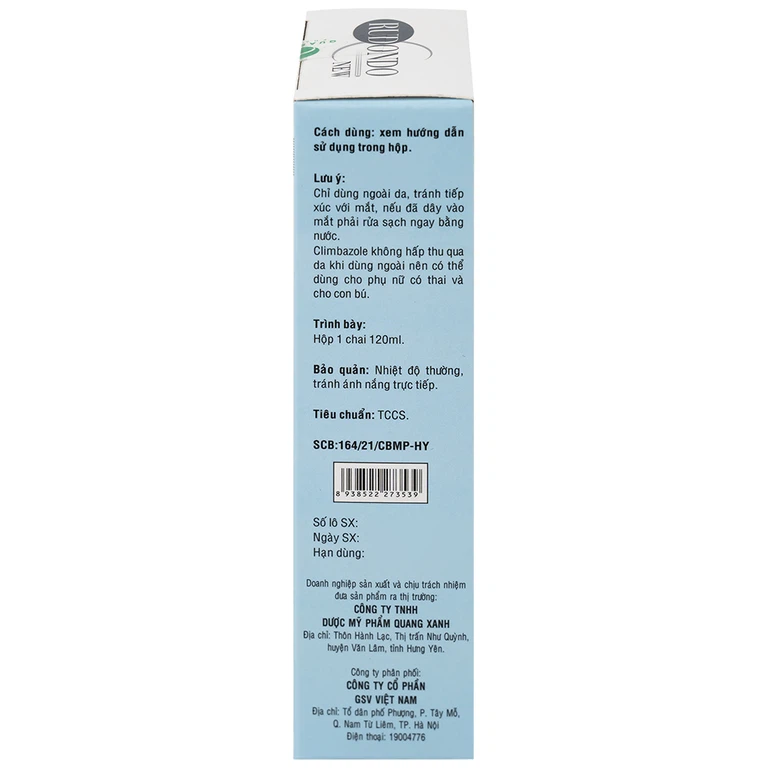 Dầu gội Rudondo New Quang Xanh giúp sạch gầu, giảm nấm, dầu nhờn da dầu (120ml)