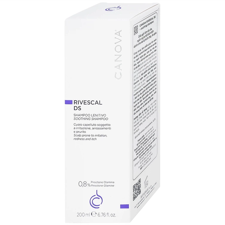 Dầu gội Canova Rivescal DS Soothing Shampoo Biomedico làm dịu da, ngăn ngừa tiết bã nhờn (200ml)