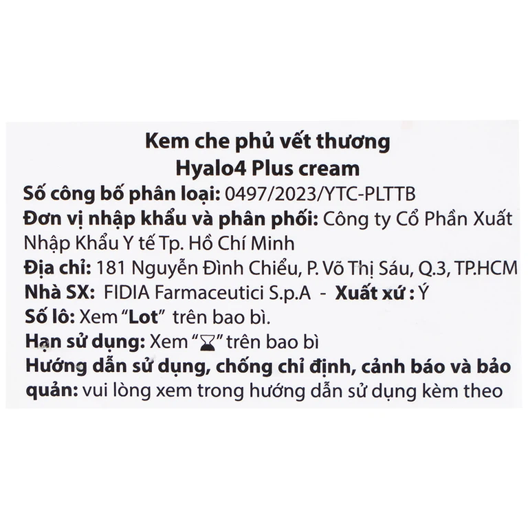 Kem Hyalo4 Plus điều trị các tổn thương da (25g)