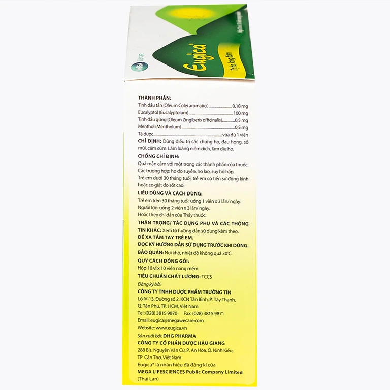 Thuốc Eugica MEGA We care điều trị ho đờm, cảm cúm, sổ mũi (10 vỉ x 10 viên)