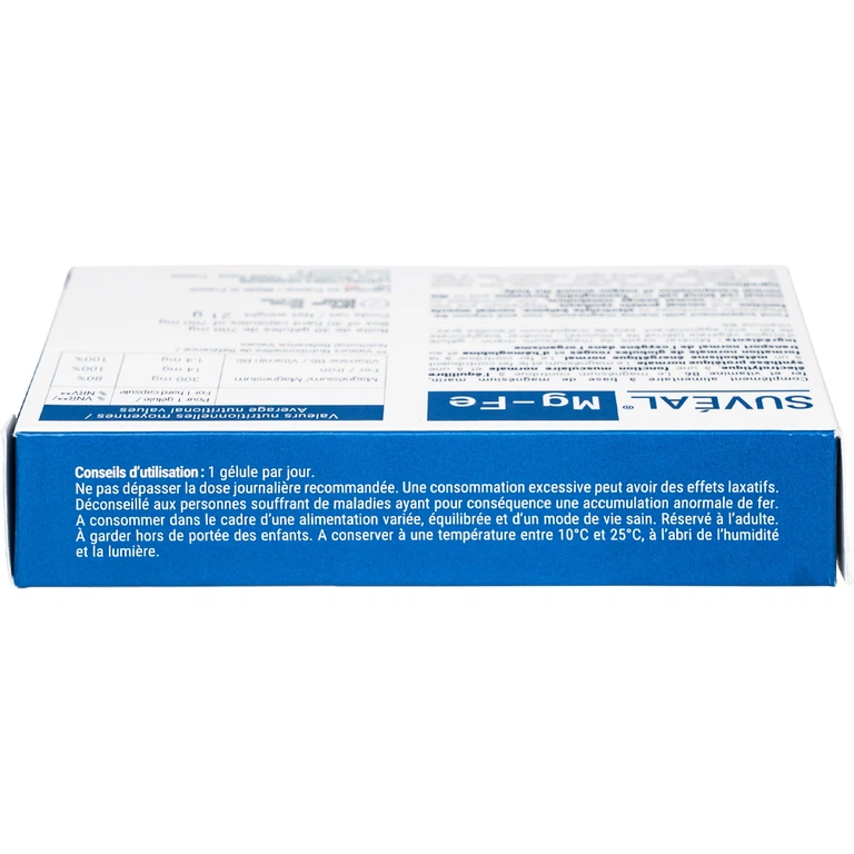 Viên uống Suvéal Magne-Fer Densmore bổ sung magie, vitamin B6 và sắt cho cơ thể (2 vỉ x 15 viên)