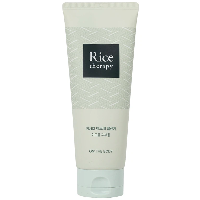 Sữa rửa mặt On: The Body Rice Therapy Heartleaf Acne Cleanser làm sạch sâu không gây khô da (150ml)