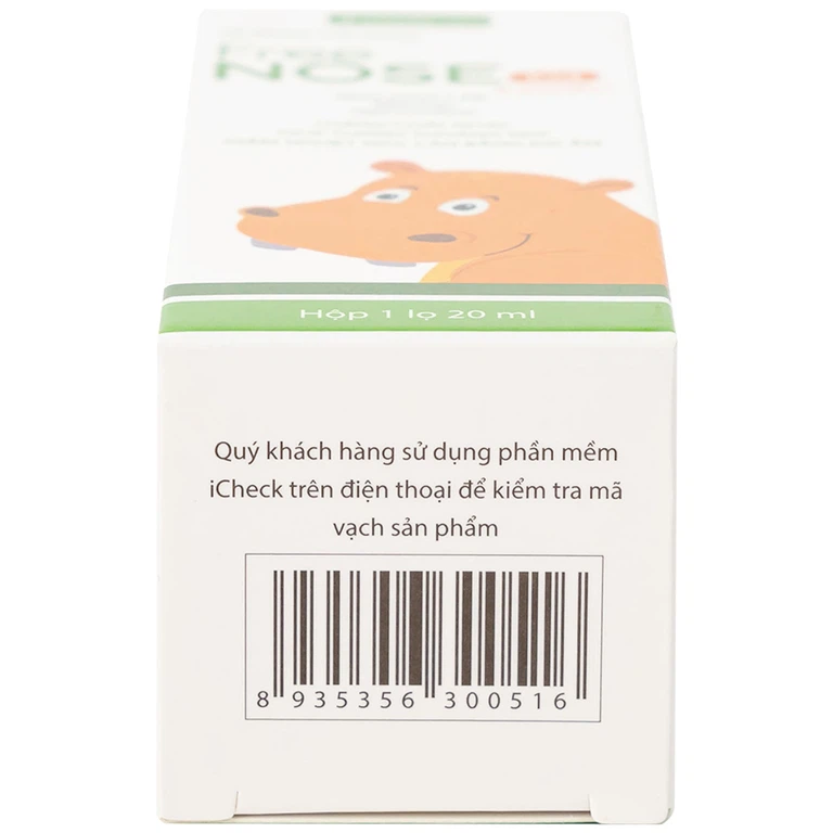 Dung dịch vệ sinh mũi, xoang Free Nose Kid 6 Month+ Novocare 20ml loãng chất nhày, giảm nghẹt mũi