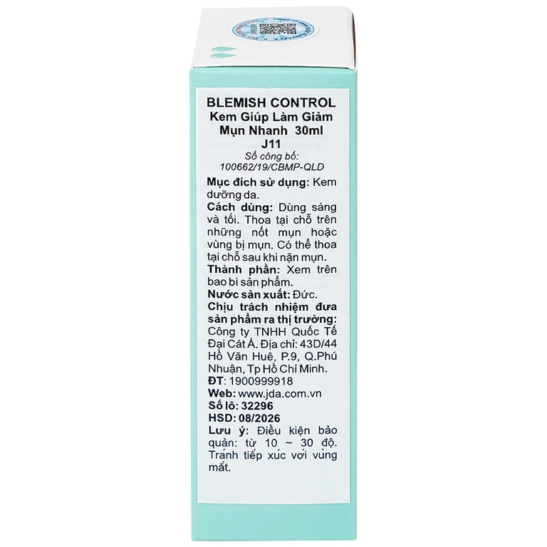 Kem Blemish Control Jean D’Arce giúp làm giảm mụn nhanh (30ml)