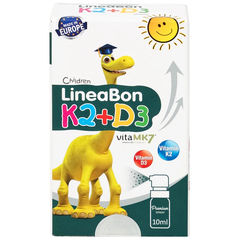 Dung dịch dạng xịt LineaBon K2+D3 10ml bổ sung Vitamin D3 và Vitamin K2, hỗ trợ hấp thu canxi