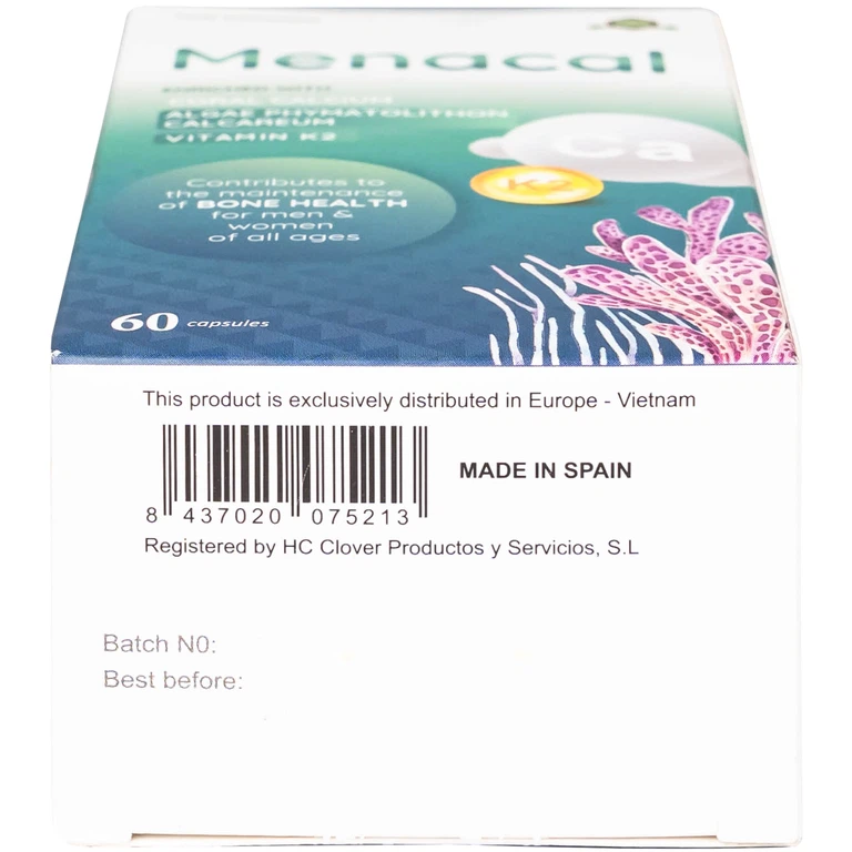 Viên uống Menacal Hòa Bình Hộp 60 viên