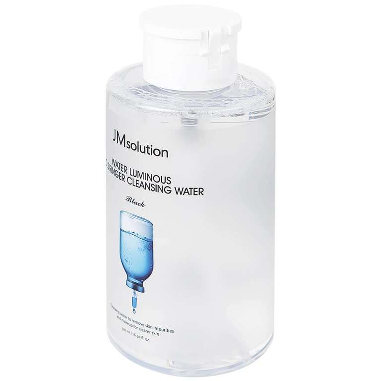 Nước tẩy trang JMsolution Water Luminous S.O.S Ringer Cleansing Water 500ml làm sạch bụi bẩn, dầu thừa và lớp trang điểm