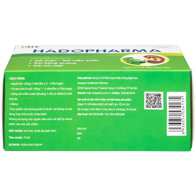 Thực phẩm bảo vệ sức khoẻ Hadopharma Hataphar (6 vỉ x 10 viên)