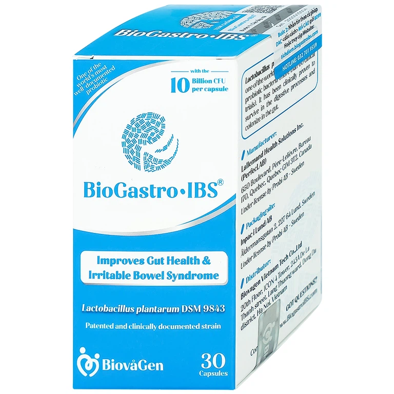 Viên uống BiogastroIBS BiovaGen bổ sung vi khuẩn có lợi giúp cân bằng hệ vi sinh đường ruột (30 viên)