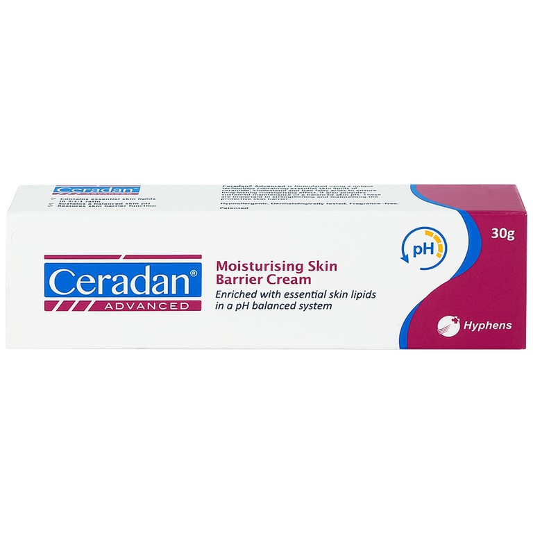 Kem bôi da Ceradan Advanced Moisturising Skin Barrier Cream 30g dưỡng ẩm và giúp phục hồi da khô