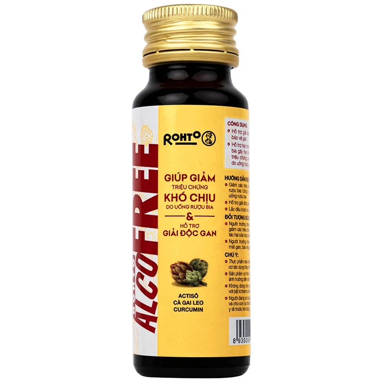 Dung dịch Alcofree Rohto giảm các triệu chứng khó chịu do uống rượu bia (50ml)