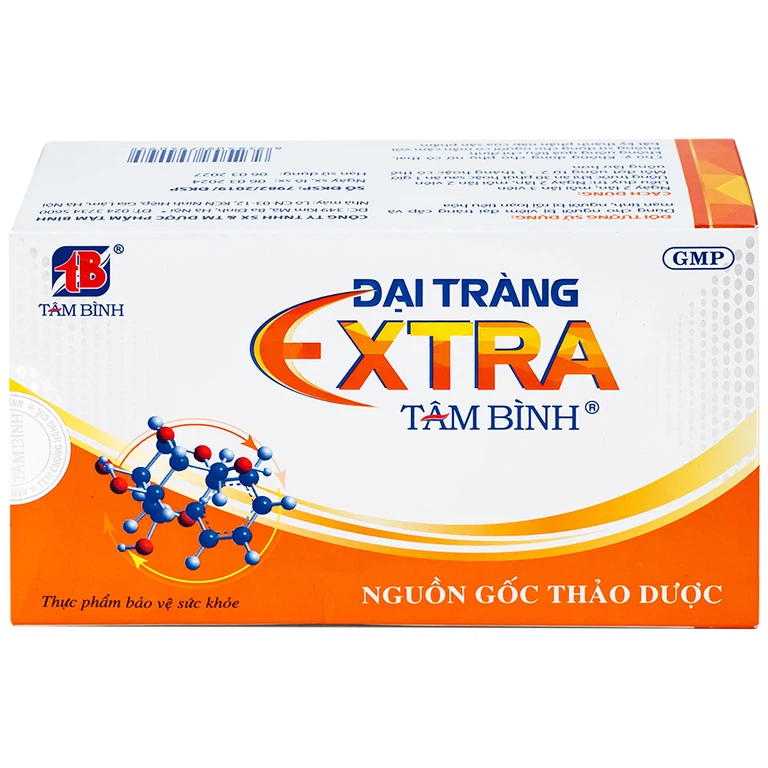 Đại tràng Extra Tâm Bình hỗ trợ giảm các triệu chứng viêm đại tràng, đại tràng co thắt (5 vỉ x 12 viên)
