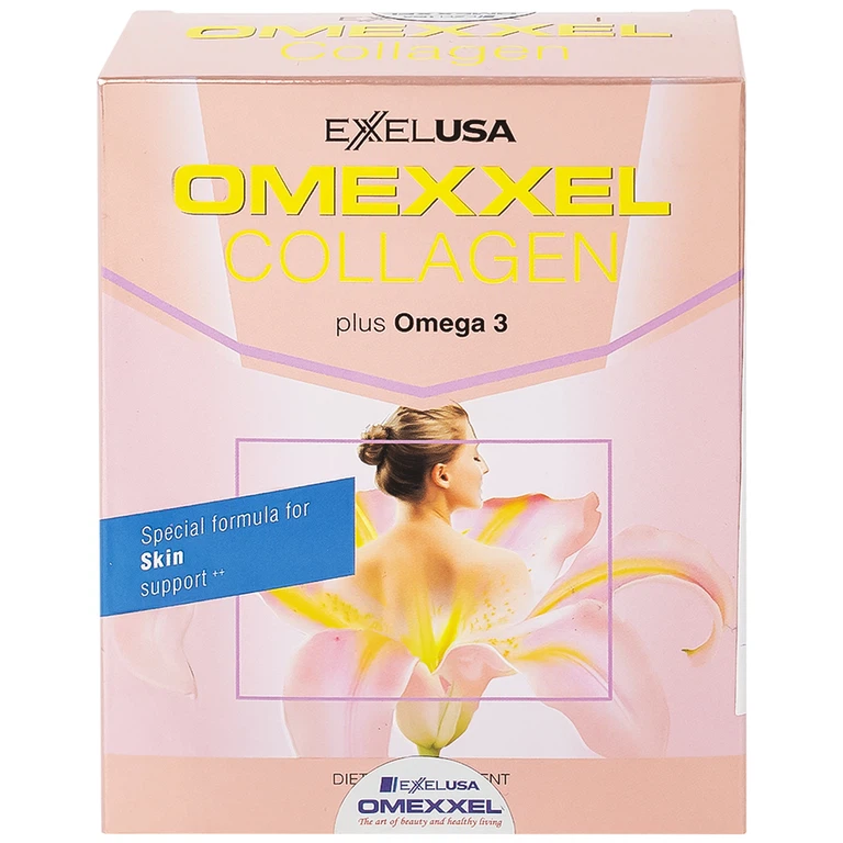 Viên uống Omexxel Collagen làm chậm quá trình lão hóa da, tăng độ đàn hồi cho da (3 vỉ x 10 viên)
