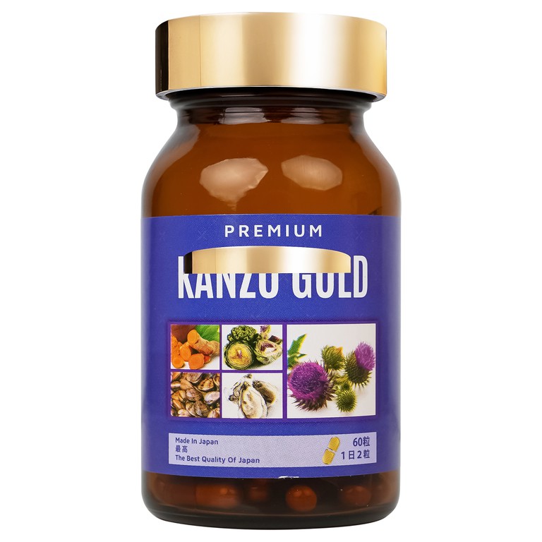 Viên uống Kanzo Gold VKENKO hỗ trợ tăng cường chức năng gan, cải thiện tình trạng mẫn ngứa, vàng da (60 viên)