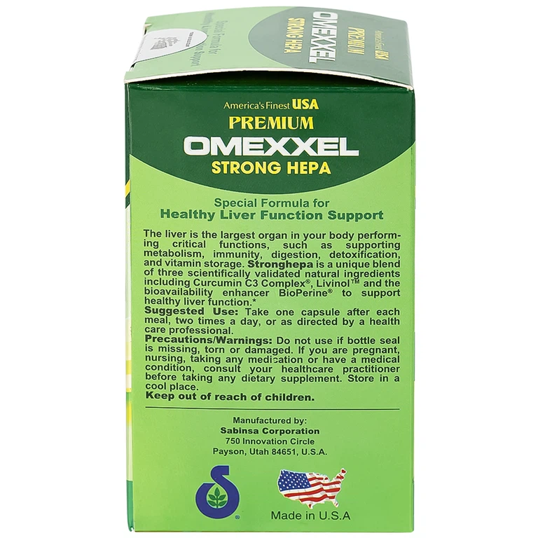 Viên uống Premium Omexxel Strong Hepa hỗ trợ bảo vệ gan (60 viên)