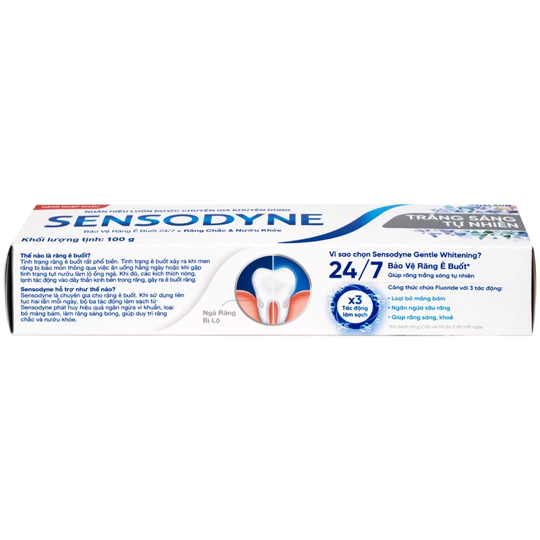Kem đánh răng Sensodyne Gentle Whitening làm trắng răng tự nhiên, bảo vệ răng ê buốt mỗi ngày (100g)