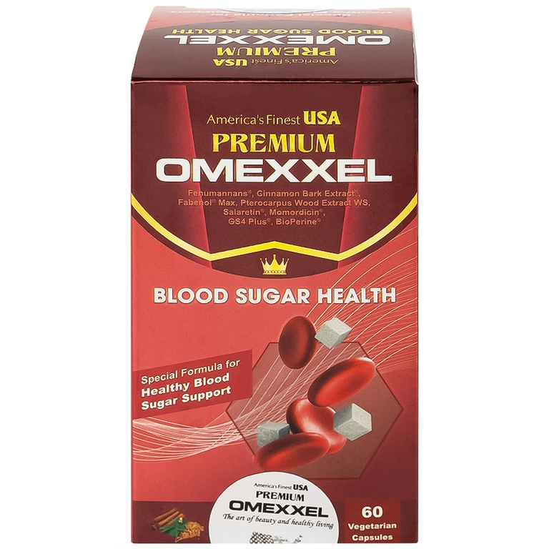 Viên uống Premium Omexxel Blood Sugar Health hỗ trợ ổn định đường huyết (60 viên)