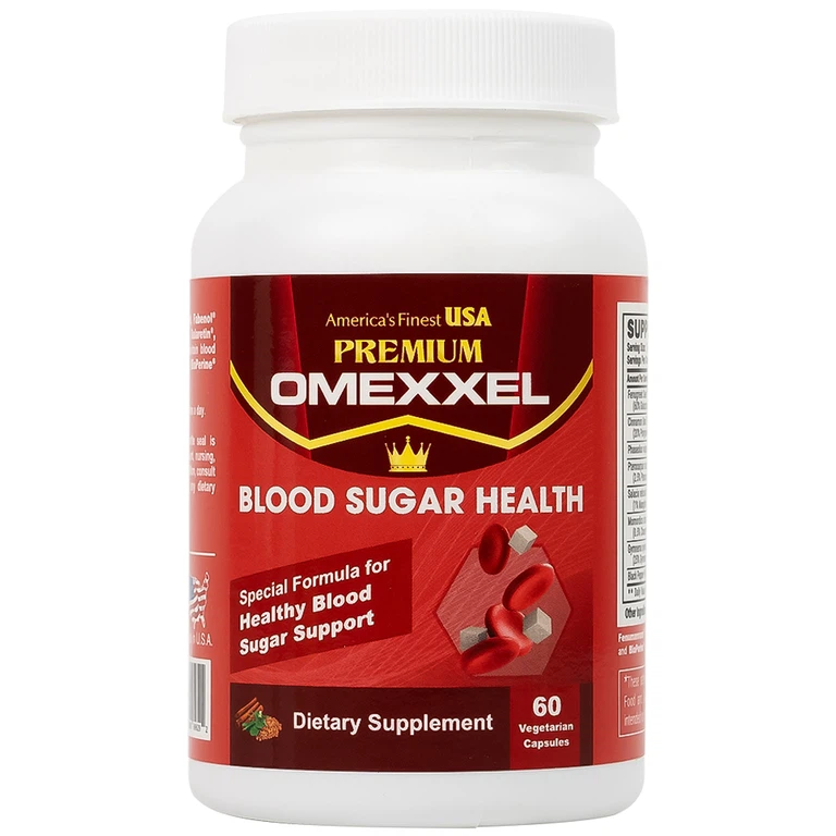 Viên uống Premium Omexxel Blood Sugar Health hỗ trợ ổn định đường huyết (60 viên)