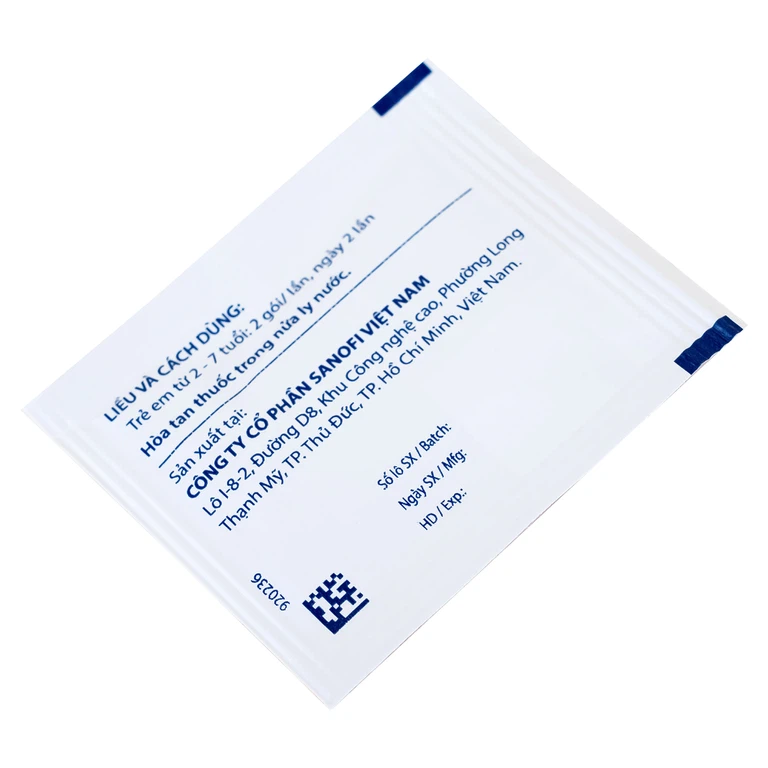 Thuốc cốm Acemuc Kids 100mg Sanofi long đàm, tiêu nhầy, giảm ho (30 gói x 0.5g)