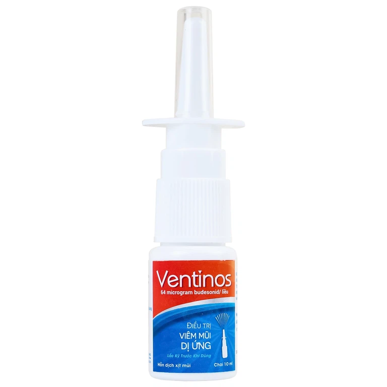 Thuốc Ventinos 64mcg DHG điều trị và phòng ngừa các dấu hiệu và triệu chứng của viêm mũi dị ứng (10ml)