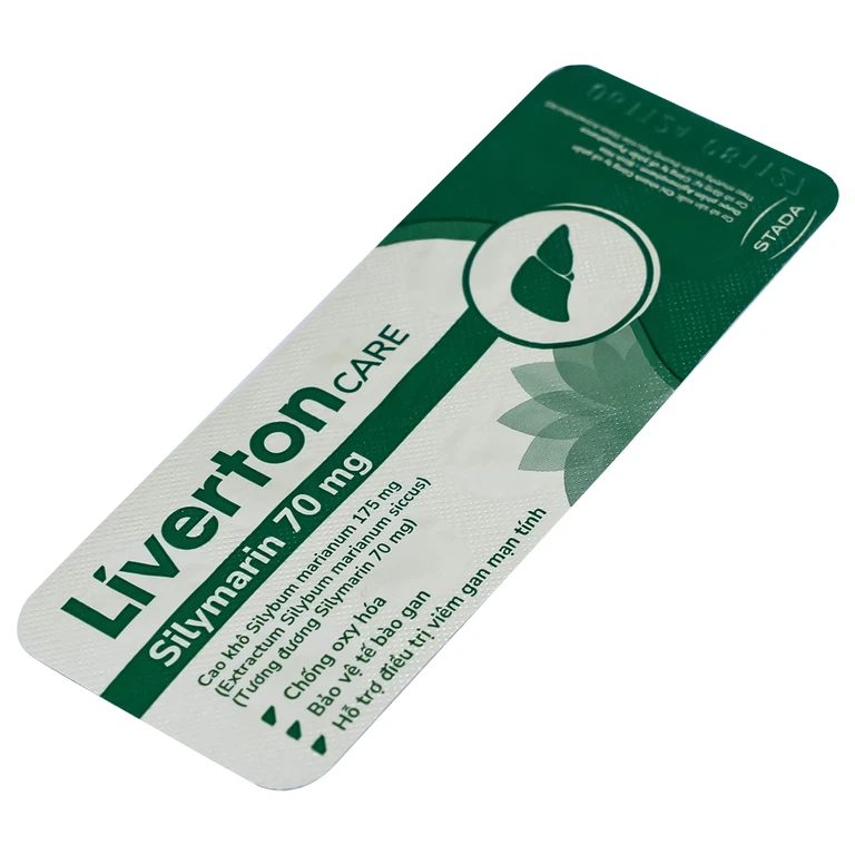 Thuốc Liverton Care 70mg Stada hỗ trợ điều trị viêm gan mạn tính, có tác dụng lợi mật (10 vỉ x 10 viên)