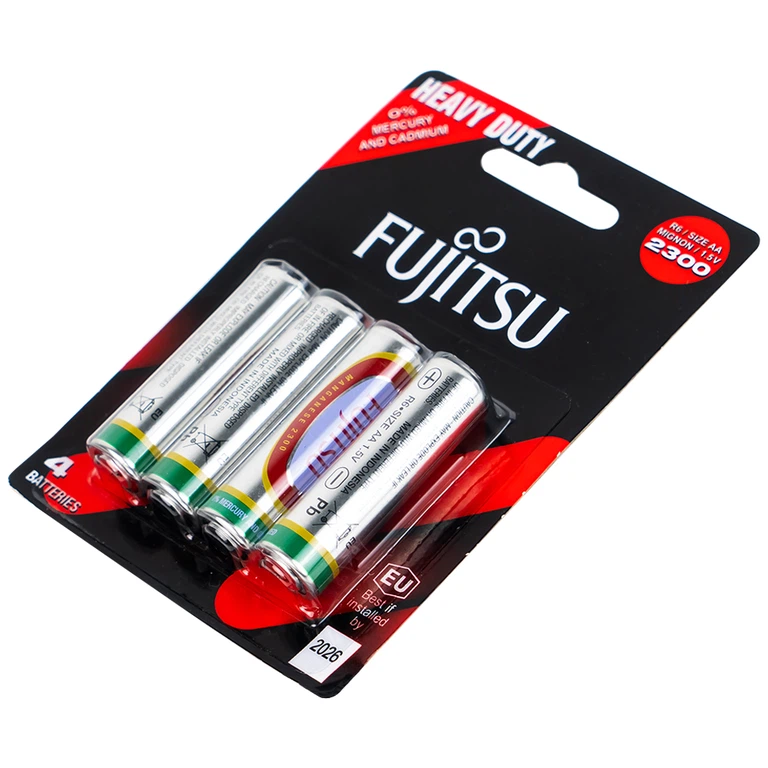 Pin FuJitsu R06/2300(BP4) AA bền, an toàn cho sức khỏe (4 cục)