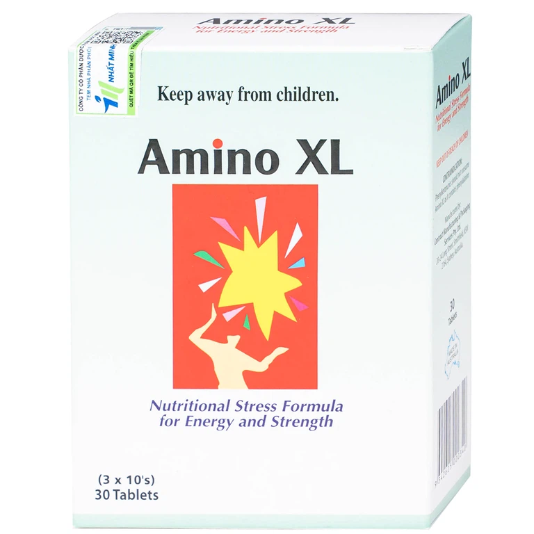 Thuốc Amino XL CMPS hỗ trợ ngăn ngừa thiếu hụt protein, duy trì và cải thiện sức khỏe (3 vỉ x 10 viên)