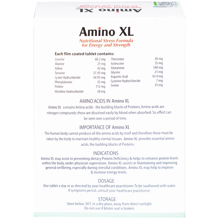 Thuốc Amino XL CMPS hỗ trợ ngăn ngừa thiếu hụt protein, duy trì và cải thiện sức khỏe (3 vỉ x 10 viên)