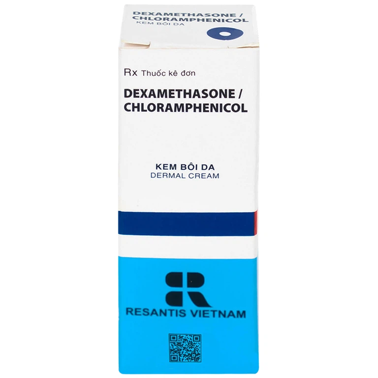 Kem bôi da Dexamethasone/Chloramphenicol điều trị chàm, vết côn trùng cắn, viêm da tiếp xúc (8g)