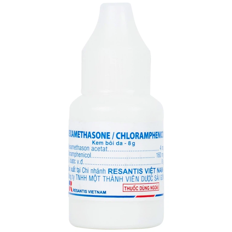 Kem bôi da Dexamethasone/Chloramphenicol điều trị chàm, vết côn trùng cắn, viêm da tiếp xúc (8g)