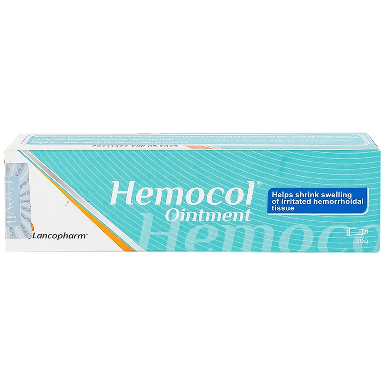 Kem bôi trĩ Hemocol Ointment Lancopharm hỗ trợ làm dịu, săn, se da vùng bị tổn thương (30g)