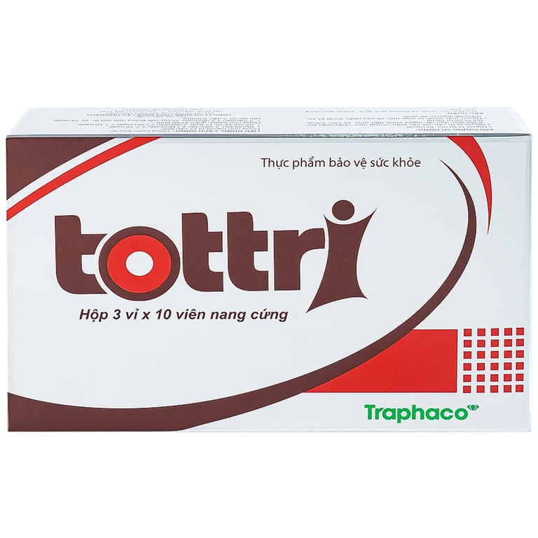Viên uống Tottri Traphaco hỗ trợ làm co các búi trĩ (3 vỉ x 10 viên)